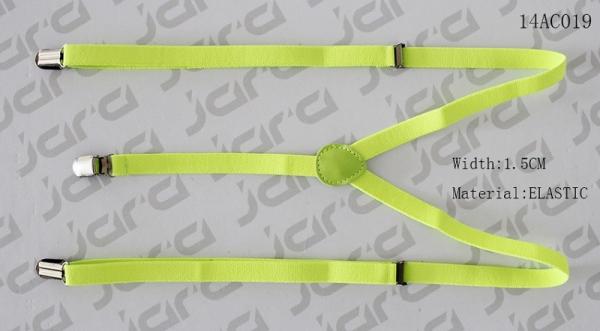 Fluorescence Yellow Mens Fashion Suspenders Elastic Tape Available 1.5cm Width