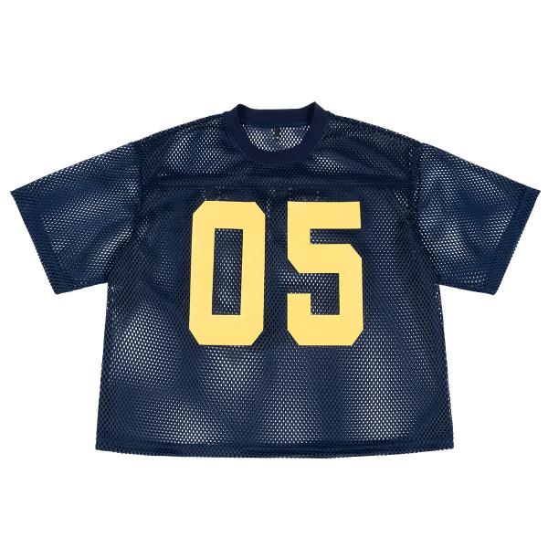 Heat-transfer Printing Boxy Mesh Jersey Tee for Men's Sports Apparel in Knitted Fabric