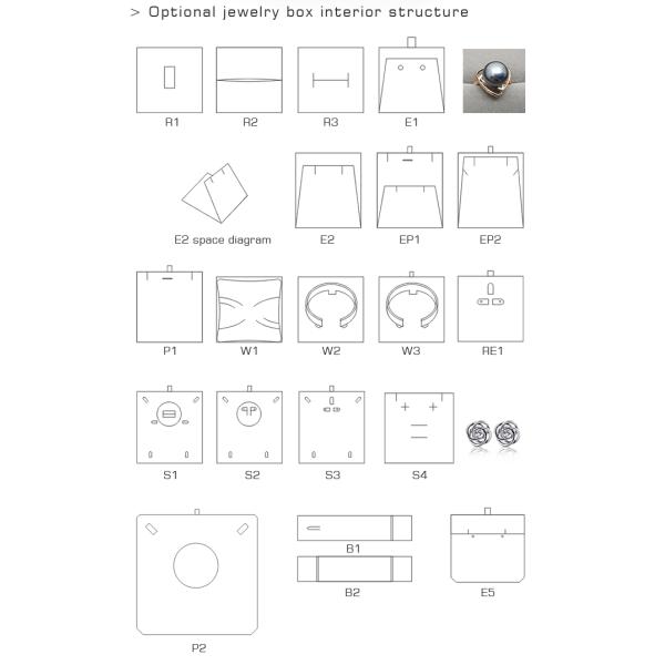 Luxury Paper Jewelry Box Set Leatherette Paper Gift Jewelry Box