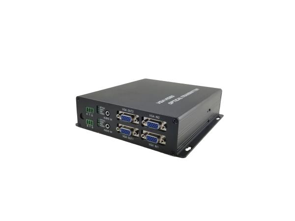 Manufacture 4 channel VGA 720/1080p video audio extender with data VGA fiber Optic Converter