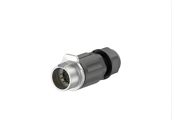 LP20 9-Pin 5A Signal Cable-to-Cable Waterproof Connector - Metal Shell, Plastic Interface, Solder Terminals