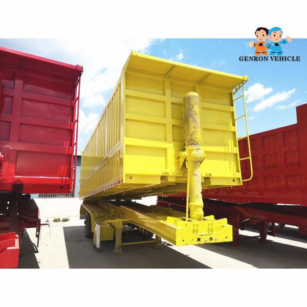 Usado para transportar pedras 3 eixos 5 eixos 60Tons elevam Tipper Semi - exportação do reboque a Cazaquistão, Usbequistão.
