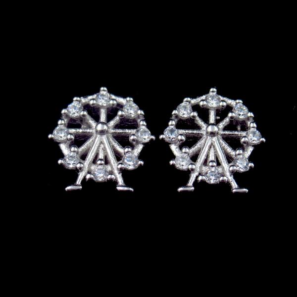 Personalized Double Carrot 925 Sterling Silver Stud Earrings For Cute Girl