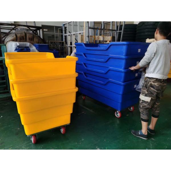 вагонетка прачечной поли отверстия тележки коробки 400-800кг половинного поли Линен коммерчески на колесах