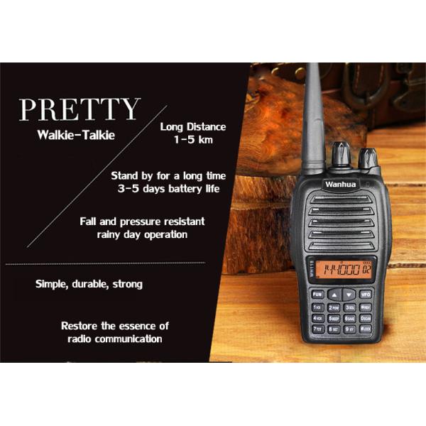 Wanhua WH118 Handheld Radio Walkie Talkie 2W Output Power Dual-band UHF VHF Long Range