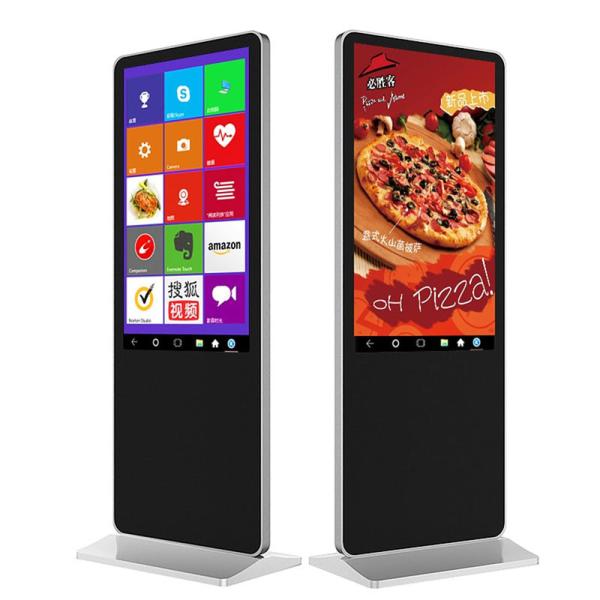 Floor Standing Digital Signage with Bluetooth Connectivity, 1920x1080 Max Resolution, and 42-65 Inch Display Size