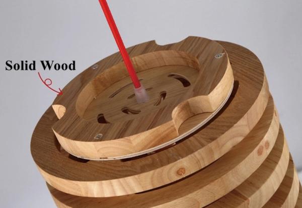 Creative wood Pendant Light Indoor Dining Room Foyer Home Adornment Pendant Light(WH-WP-44)