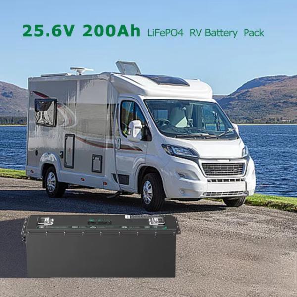 25.6V 200Ah Rechargeable Ion Lithium RV Battery Lifepo4 Power Supply For Motorhome