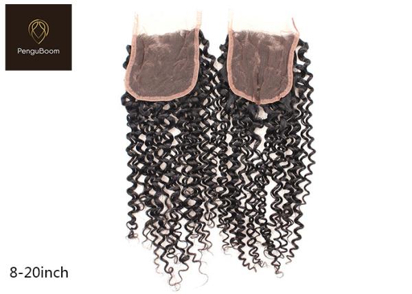 Grade 8A Curly Reinforced Remy Human Hair Closure 130% Density