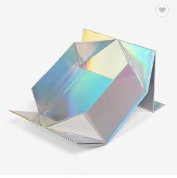 Shoe Holographic Paper Rigid Magnetic Folding Gift Boxes Custom Printed With Ribbon