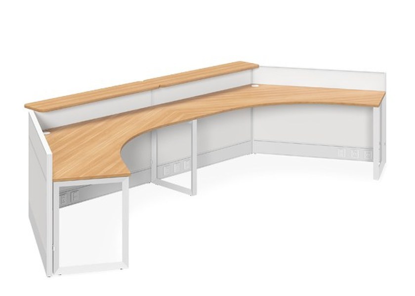 Geometric Design Dual Functionality Modern Style Desk and Workstation