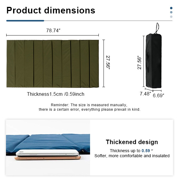 Oxford Outdoor Camping Mat Portable Mattress Folding Pad для одного человека