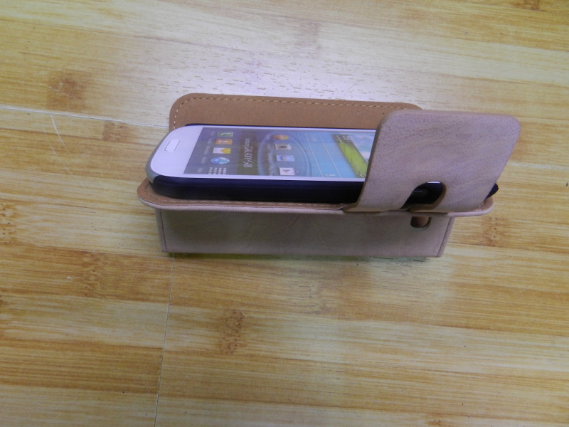 Flip Purple PU Leather Wallet Case Nontoxic For Samsung Galaxy S3