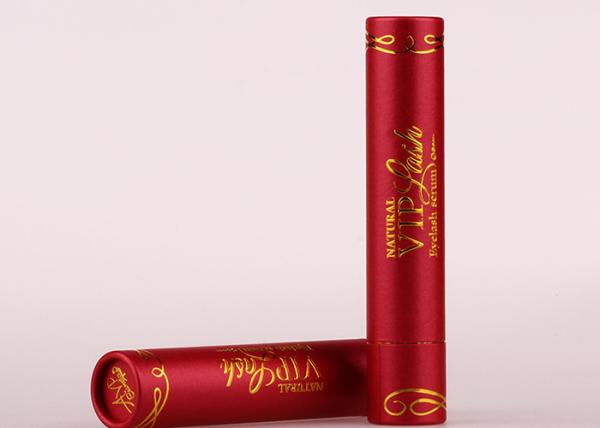 Tubo de papel vermelho personalizado de Staming do ouro que empacota para a embalagem do tubo do cultivador da pestana