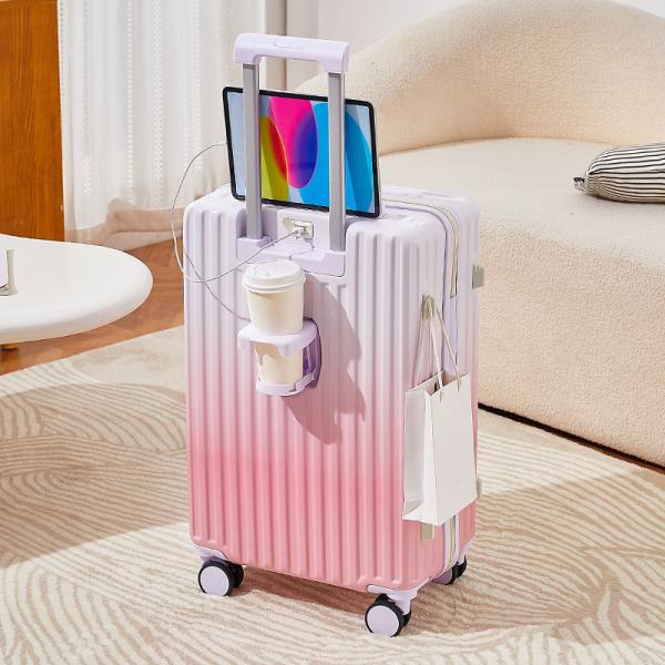 1901Rainbow colored luggage