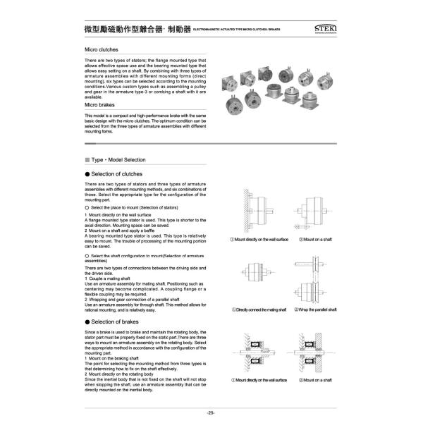 STEKI 2024 High Precision Industrial Micro Electromagnetic Clutches with Flange Mount