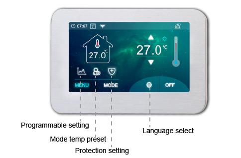 4.3 Inch Big Screen Digital Fan Coil Thermostat Electric Heating Controller