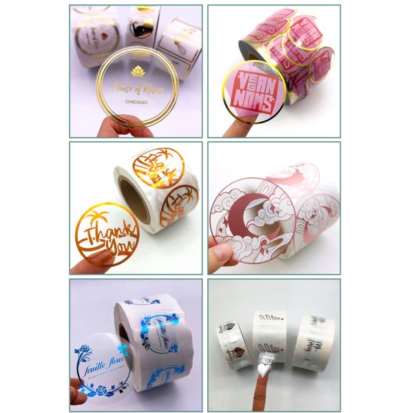 Hot Stamping Gold Foil Sticker Transparent Perfume Bottle Labels