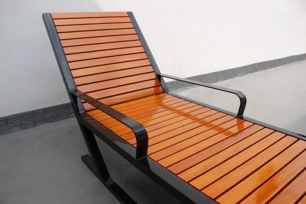 Cadeiras personalizadas de madeira para praia, cadeira de piscina exterior
