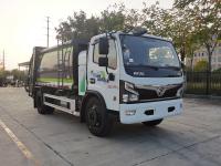 Camión de basura comprimido de alta eficiencia con dispositivo de cubo completamente sellado