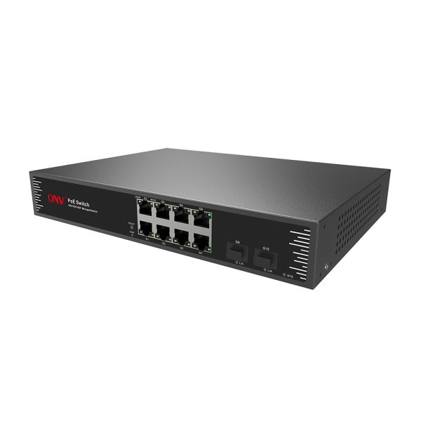 10 Port Gigabit Managed POE Switch IEEE802.3af IEEE802.3at Standard For CCTV Surveillance