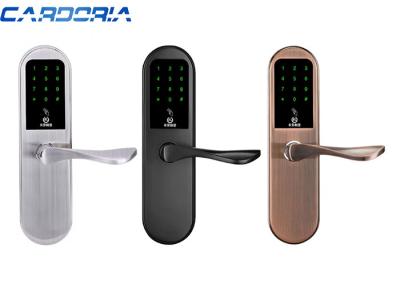 Zinc Alloy Panel Narrow Stile Smart Lock , Single / Double Bolt Digital Smart Door Lock