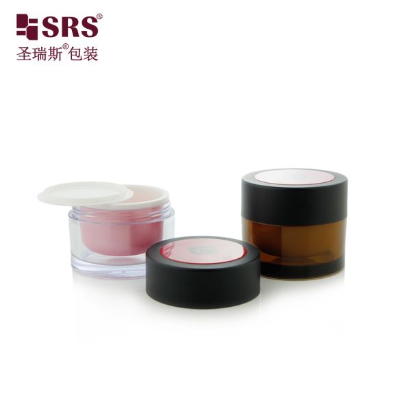 J0210A 30g 50g Custom Unique Design Plastic Cap Empty Facial Cream Jar Container Packaging