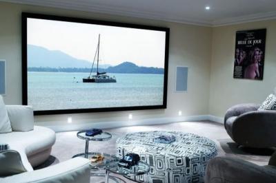 Cinema home 150 tela do projetor do quadro fixo da montagem da parede com branco matte de HD