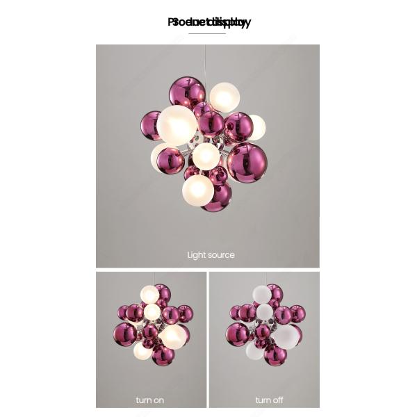 Postmodern Glass Ball Chandelier Lighting Modern Luxury LED Hanging Light(WH-MI-449)