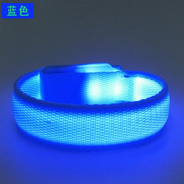 Custom Offset Printing Nylon Flashing LED Bracelets Glow in Dark for Events Concerts