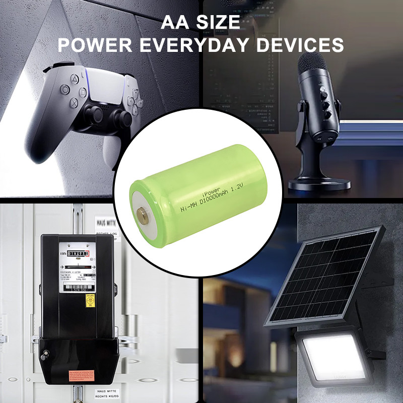 Максимальная емкость 10000mAh NIMH батарея 1.2V D батарея