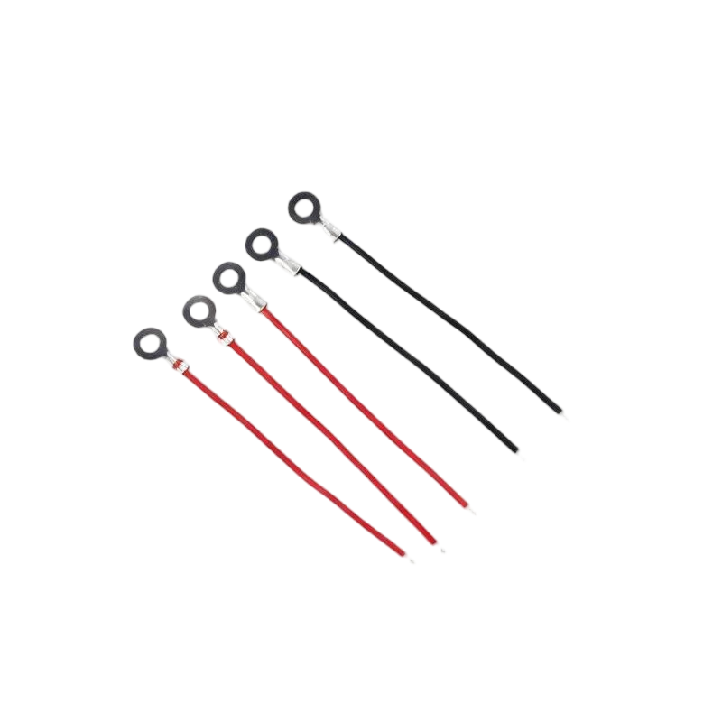 Bulk Order Cable Assembly, ODM O‑Type Ring Lug Pigtail Wire Harness, Pre‑Crimped Ring Terminal Connector Cable Red Black Bare End for EV DIY Wiring Harness, RoHS Compliant