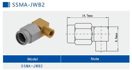 50Ω Right Angle SSMA Male Mini SMA Plug RF Coaxial .086 Cable Connector 18GHz