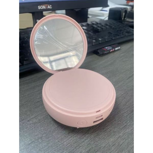 Mirror Wired Power Bank 10000mAh Mini Slim Portable Fast Charging Compact Mobile Charger