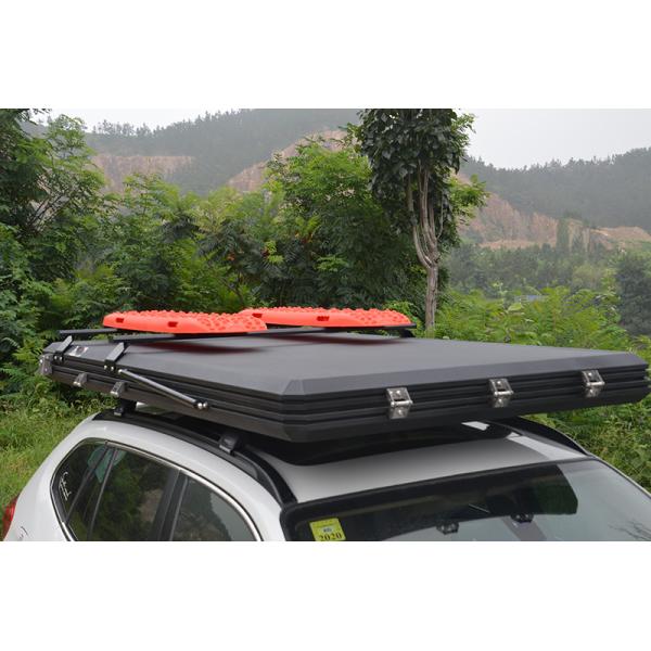 Roof Basket Outdoor Aluminum Hard Shell Roof Top Tent with LED Light Strop Cover Design