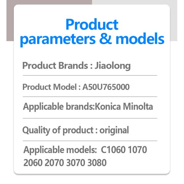 A50U765000  Original Fuser Film Sleeve for Konica Minolta Bizhub C1060 1070 1060L 1070L 2060 2070 3070 2060 Fuser Film Sleeve