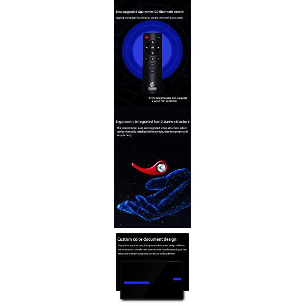 2 мм стеклянная рамка Teleprompter Kit для 24-дюймовой студии вещания и 10-30 футов расстояние