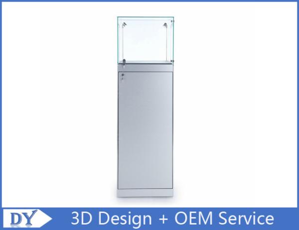 Simple Matte White Wood Jewelry Tower Display With Lights Fully Assembly