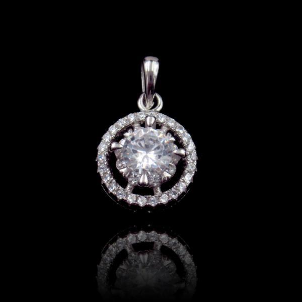 Swan Shape Cubic Zirconia Pendant Necklace / Sterling Silver Hip Hop Pendants