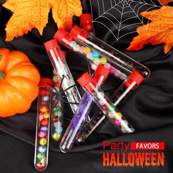 Clear Plastic Test Tubes With Caps And Holder Rack For Nurse Party Decorations Halloween Party Favors