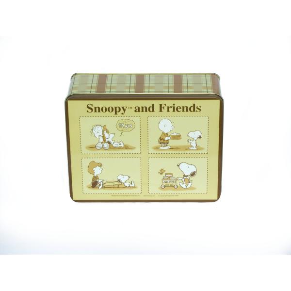 Snoopy Cookie Tin Container  , Tin Case For Cookies / Cakes/Biscuits Packaging