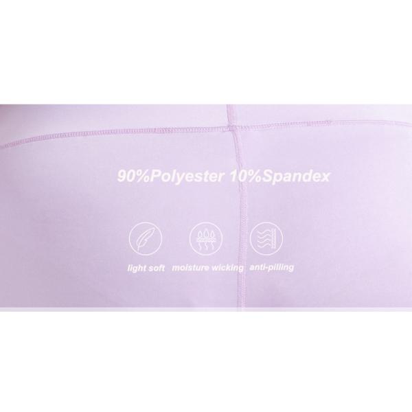 Пурпур женщин атлетический мягкий плюс Tummy брюк йоги размера контролирует высокую резинку