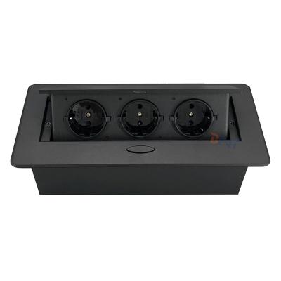 Melloni Pop-Up Tabletop Socket 3 AC Outlets Retractable Hidden Recessed Power for Kitchen Desktop EU Socket Tabletop Accessory