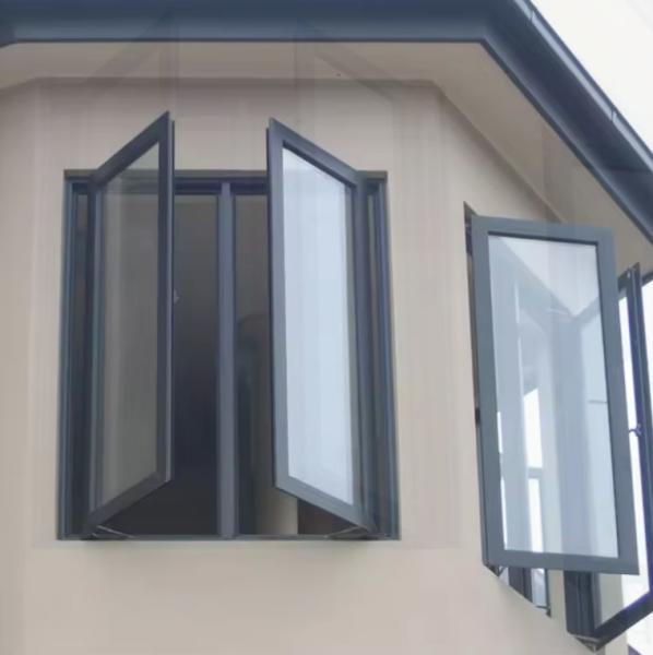 New Design Aluminum Casement swing Window With Tempered Glass