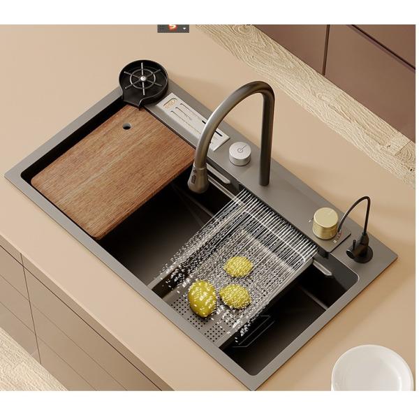 Customizable Stainless Steel Kitchen Sink with Easy Clean Wash Basin and 12L Capacity