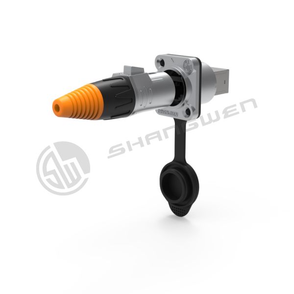 Outdoor  Ethernet Chassis Connector  Plug 8 Pin Signal Connector Ethernet Rj45 Waterproof Connector