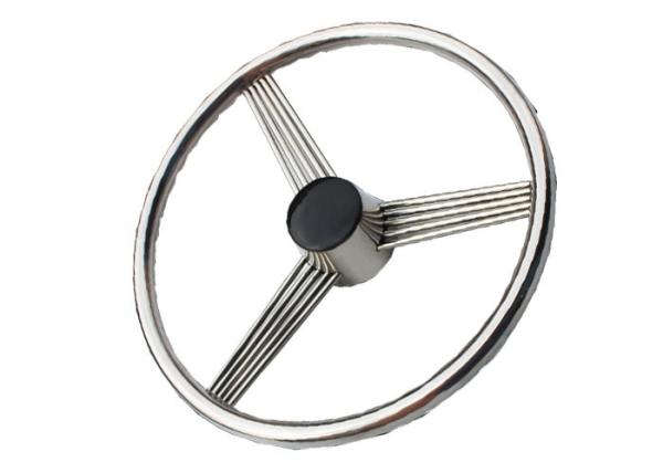 13.5 Boat Steering Wheel , Highly Polished Stainless Boat Steering Wheel