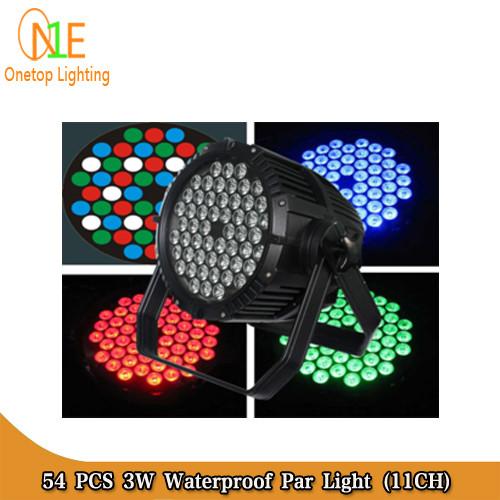 DJ Light Factory 54pcs 3W waterproof par light rgbw stage light