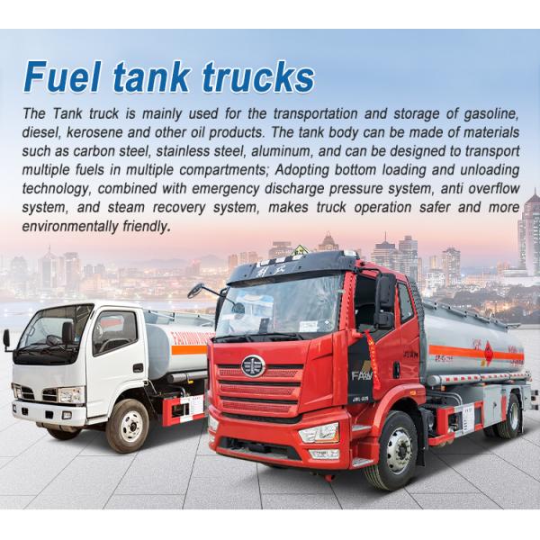 4x2 Dongfeng Small Oil Tanker Truck Horsepower 150hp Load Capacity 1 - 10T