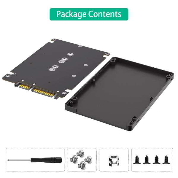 2 в 1 комбинировать M.2 NGFF Key B & MSATA SSD к 2.5 SATA3 адаптер с пластиковым корпусом
